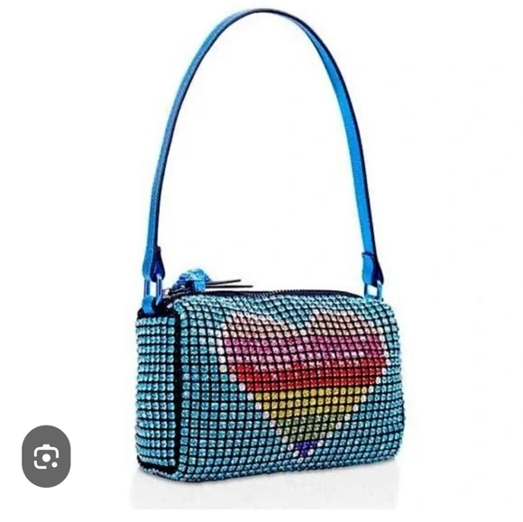 Kurt Geiger Crystal Heart Bag Nwot Rare - Picture 2 of 10